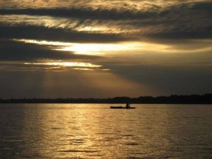 Zonsondergang in Iquitos