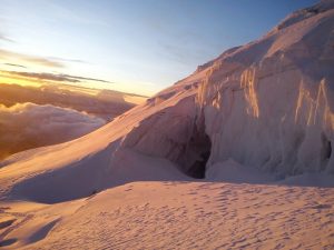 Climbing the Huayna Potosi Mountain