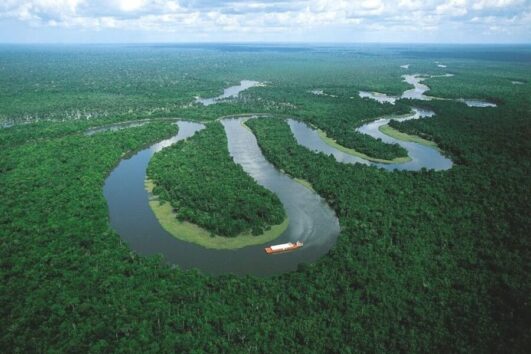 Iquitos, river in the Amazon Peru