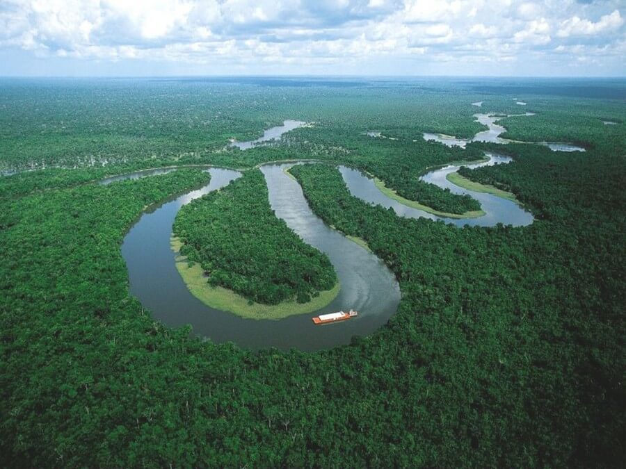 Iquitos, river in the Amazon Peru
