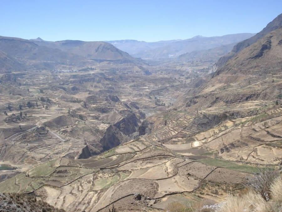 Terrassen in de Colca Vallei in Arequipa