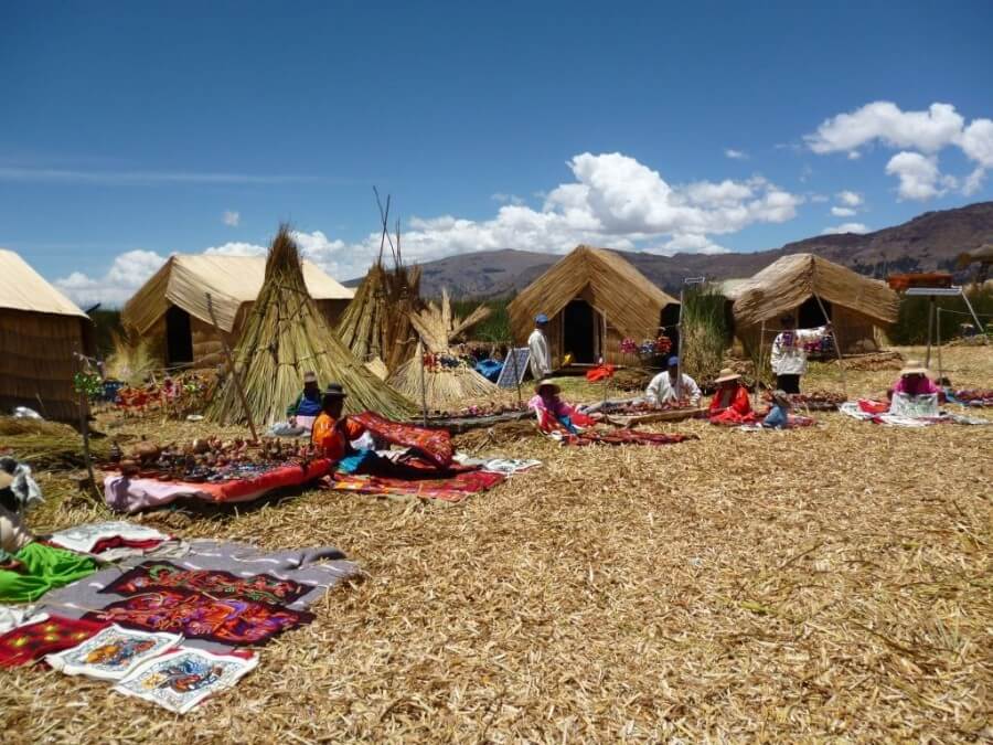 Uros drijvende rieteilanden Peru rondreis