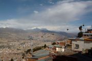 Illimani Mountain and Teleferico