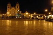 Plaza de Armas of Cusco at night