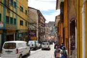 Touristic Calle Sagarnaga in La Paz