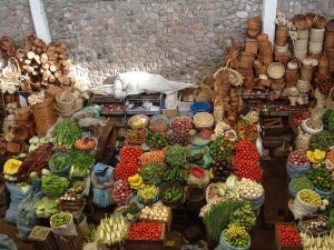 Local vegetable market in Sucre