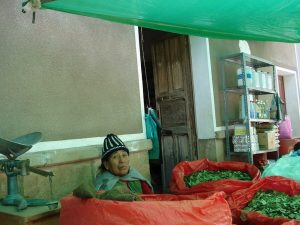 Selling Coca leaves in Tarabuco