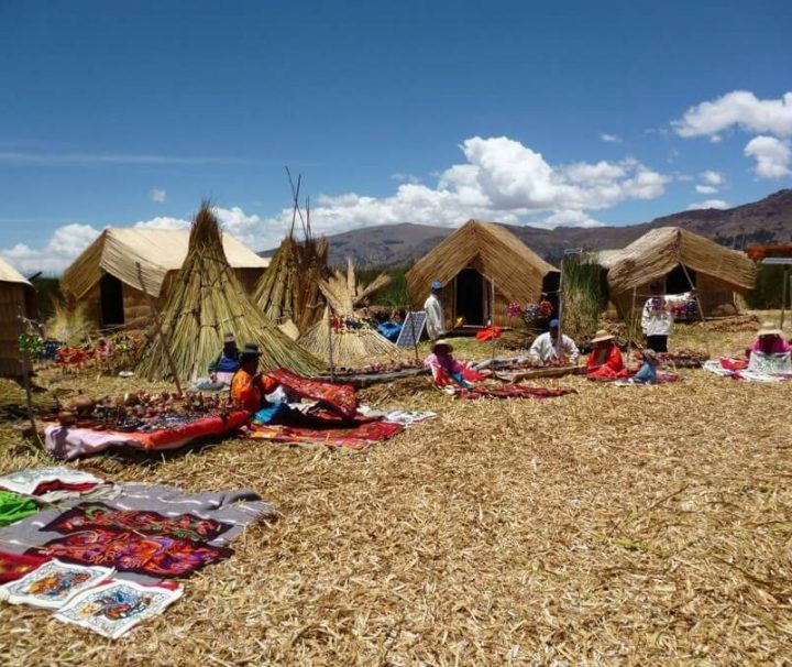 Uros floating Islands Lake Titicaca