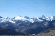 Huayhuas snowcapped mountain view