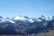 Huayhuas snowcapped mountain view