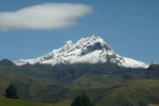 Snowcapped Andes Mountain, Llamas Trek