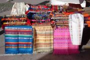 Buying souvenirs at Otavalo market