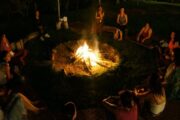 Bonfire at El Acantilado Lodge