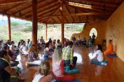 Yoga and meditation class at Izhcayluma