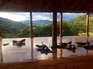 Yoga class at Izhcayluma
