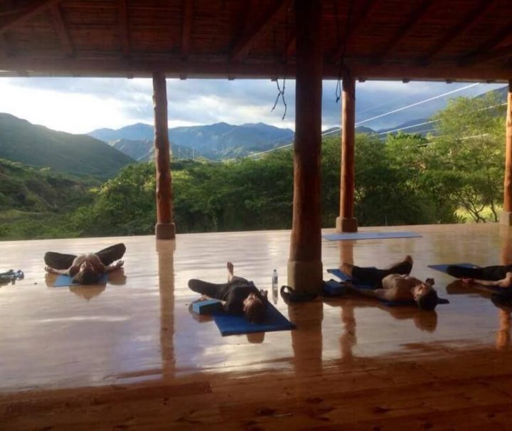 Yoga class at Izhcayluma