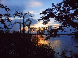 Sunset Cuyabeno Amazon Reserve Ecuador