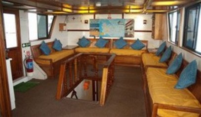 Lounge on Galapagos yacht