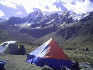 weather Peru while Camping Huayhuas Trek