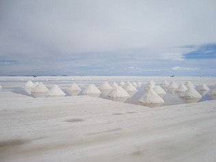 Zouthopen zoutvlakte Uyuni