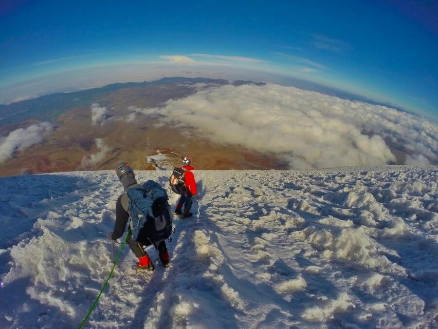 Descending Chimborazo Volcano