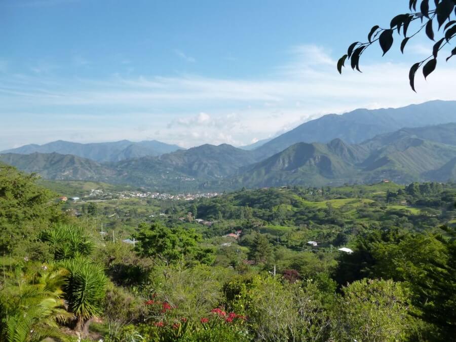 Uitzicht over Vilcabamba, Ecuador