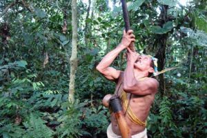 Huaorani hunter in Amazon