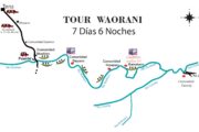 Huarani kayak tour map