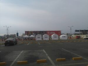 Corona Covid-19 test tents in Lima