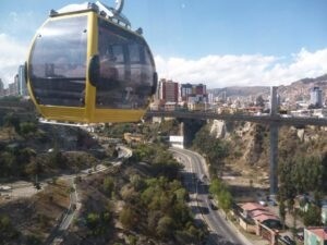 Uitzicht vanuit Teleferico La Paz Bolivia