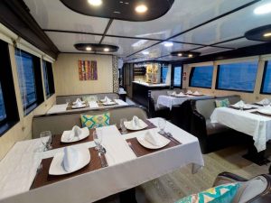Saloon Monserrat Galapagos cruise