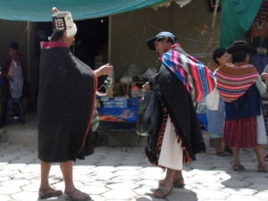 Traditionele kledingdracht in Bolivia