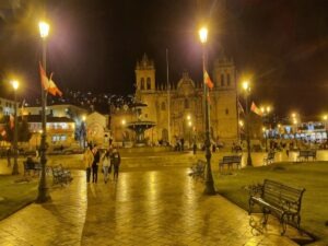 Plaza de Armas Cuzco evening