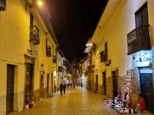 A safe street in Cusco Peru