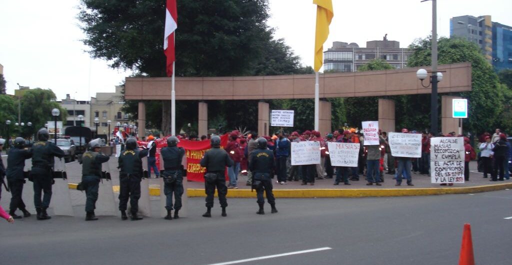 Protest in Lima safety in Peru