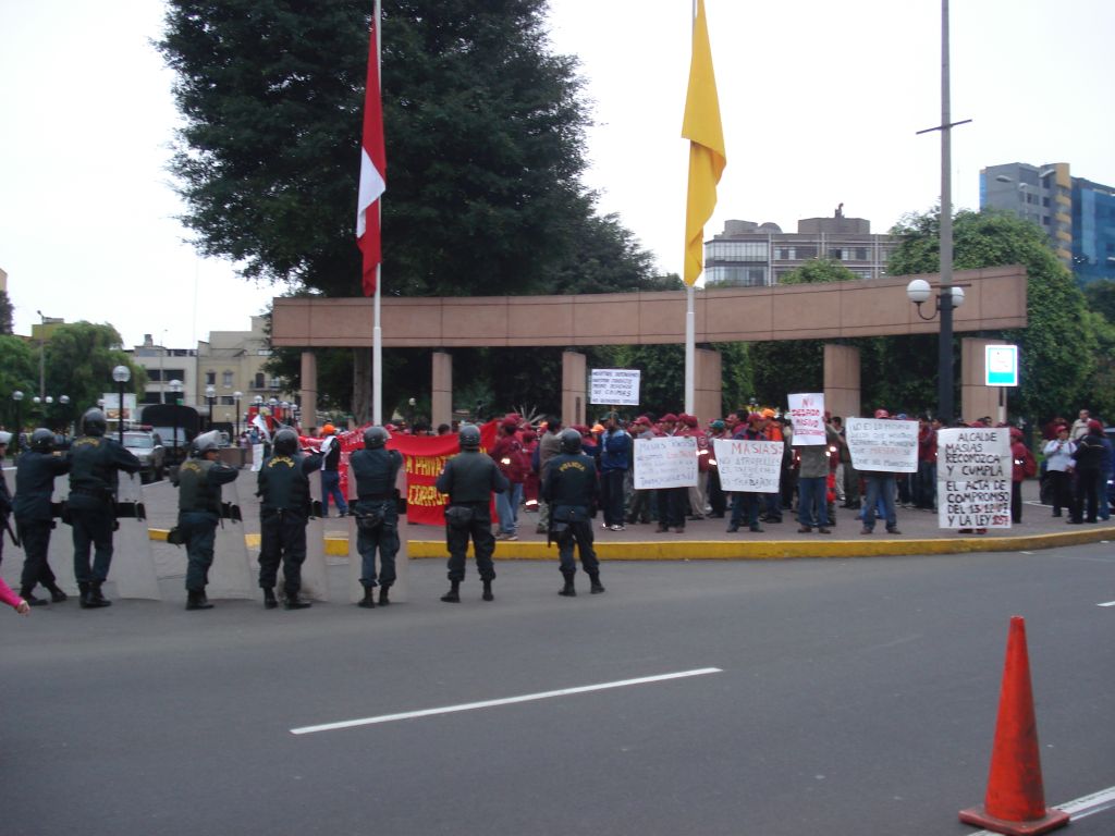 Protest in Lima safety in Peru