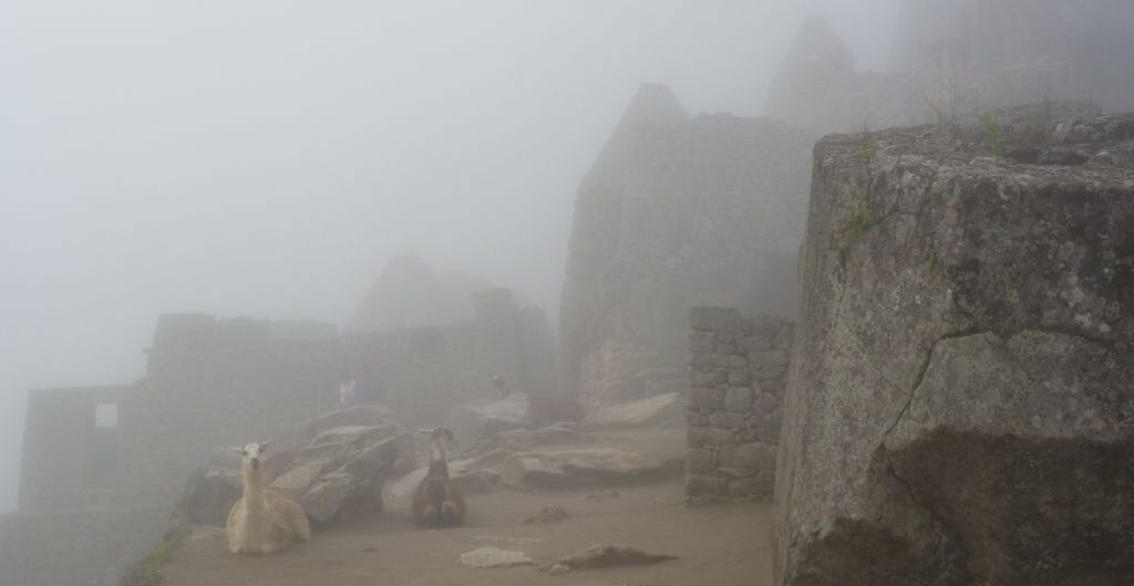 Het weer in Peru mist in Machu Picchu
